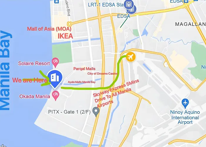 60 Sqm Oceanview 1 Bedroom 2 Pools & Gym Near Moa Manila